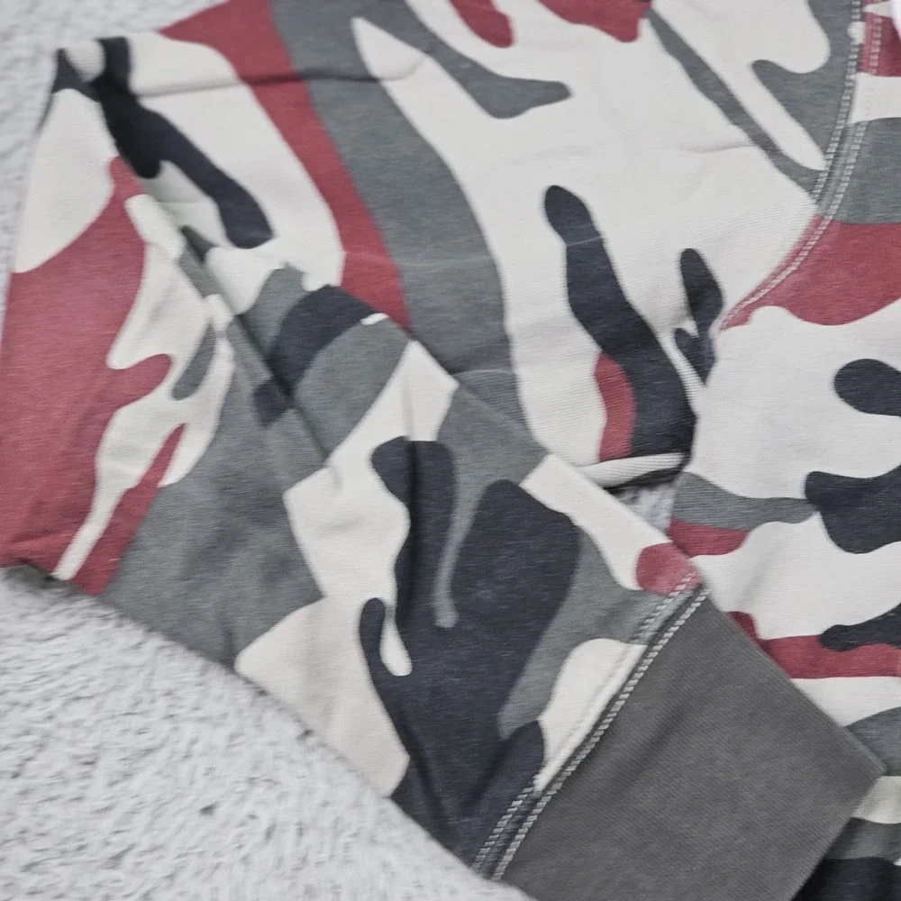 True Religion Hoodie Mens Small Camo Buddha The Buddha Brand Pullover Sweatshirt